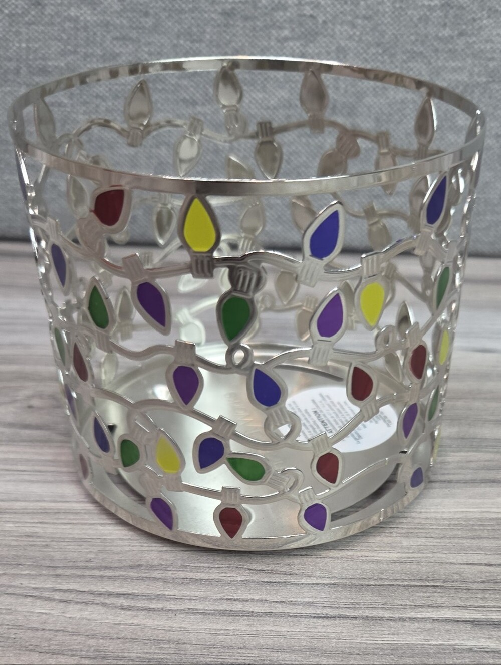 Bath & Body Works Christmas Multicolor Lights 3-Wick Candle Holder